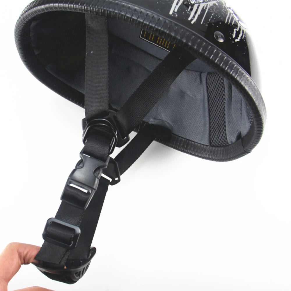 New Retro Motorcycle Half Helmet ABS Cotton Plastic Cap Summer Half Face Unisex Helmet Motorbike Ridder Universal DOT Certified