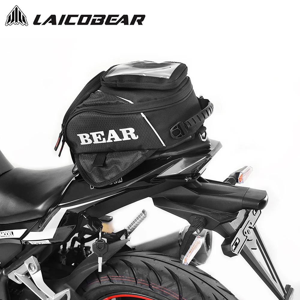 2023 New Strong Magnetic Motorcycle Tank Bags Mobile Phone Navigation Motorbike Oil Tank Bag  Bigger Window Fixed Straps