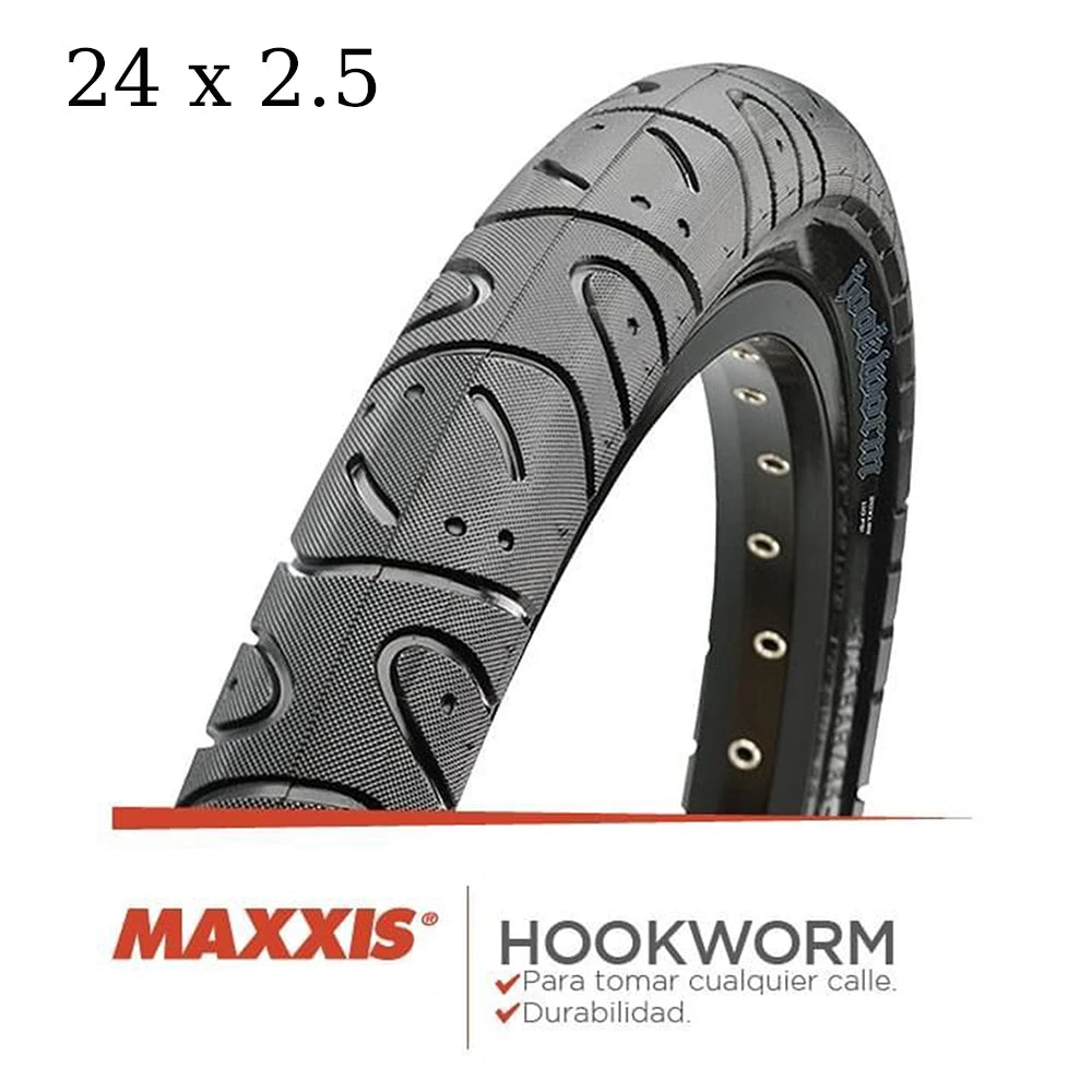 MAXXIS  Hookworm  26 x 2.5 Bicycle Tire BMX Wire Bead Clincher Tire for Street Park vert Flatland 20 inch 24 26 27.5 or 29 Sizes