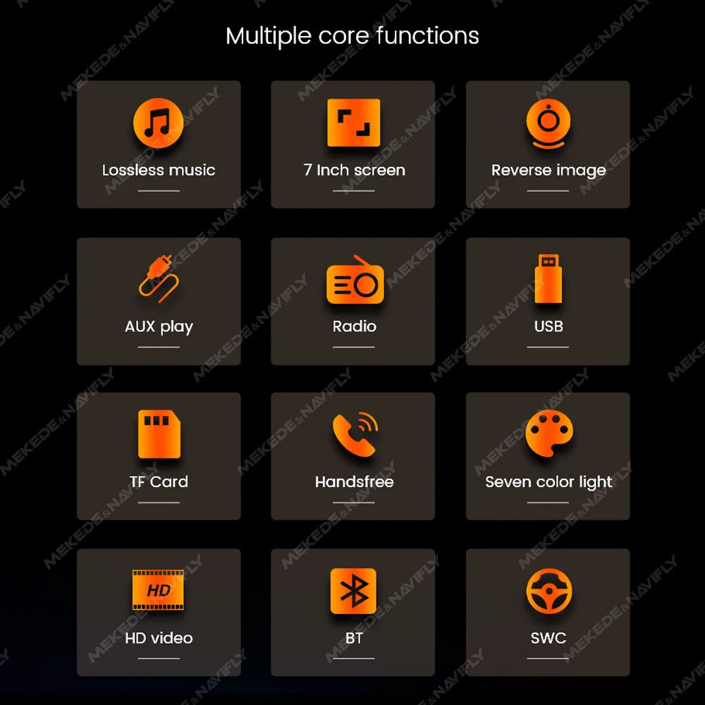 MEKEDE For Universal 2 Din Car Radio Autoradio Multimedia Player 2DIN Auto Audio 7inch HD Touch Screen MP5  USB BT TF Card