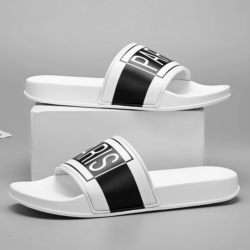 Summer Men Slippers Fashion Slides Street Outdoor Clogs Quick Dry Beach Sandals Flip Flops Casual Indoor Home Shoes Couple 36-46