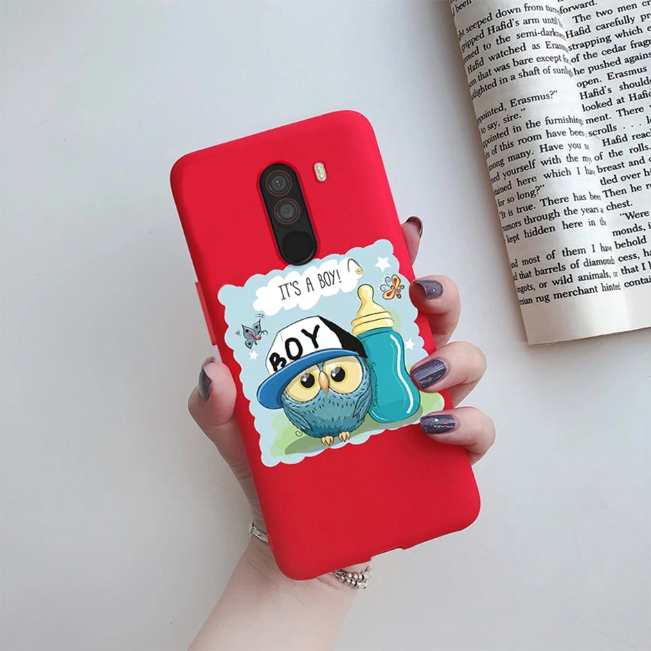 For xiaomi Pocophone F1 Case for xiaomi Poco F1 Case Silicone Soft TPU Phone Cases for PocoF1 Back Cover Heart Butterfly Bumper