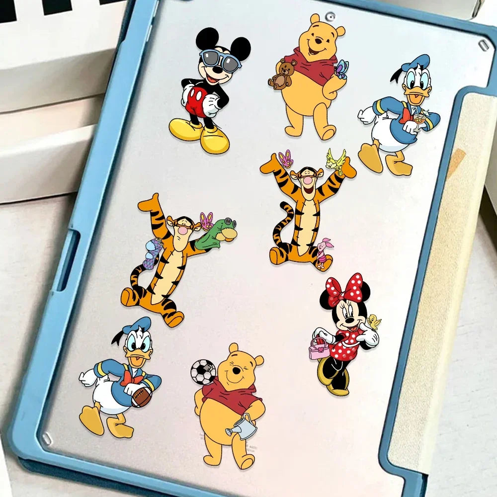 8/16Sheets Disney Micke Puzzle Stickers  Children DIY Make-a-Face Funny Assemble Jigsaw Cartoon Sticker Kids Educational Toys