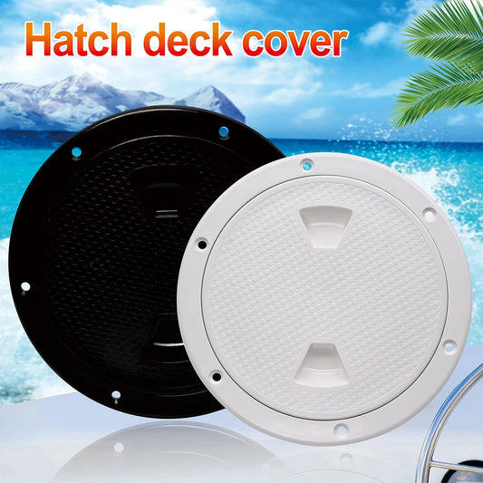 4 6 8inch ABS Hatch Cover Round Deck Inspection Access Plastic White Black Boat Screw Out Deck Inspection Plate For Yacht Marine