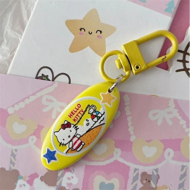 Kawaii Hello Kittys Keychain Anime Kt Cartoon Cute Key Ring Sweet Girls Bag Pendant Charms Car Accessorie DIY Jewelry Gifts Toys