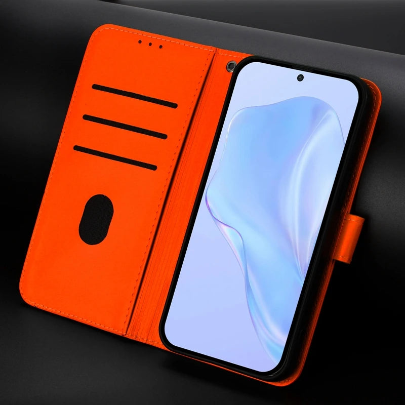 For Funda Tecno Camon 50 Pro 4G Case Candy Solid Color Flip Cover on for Tecno Camon 50 pro 4G CN5c Leather Phone Case Coque