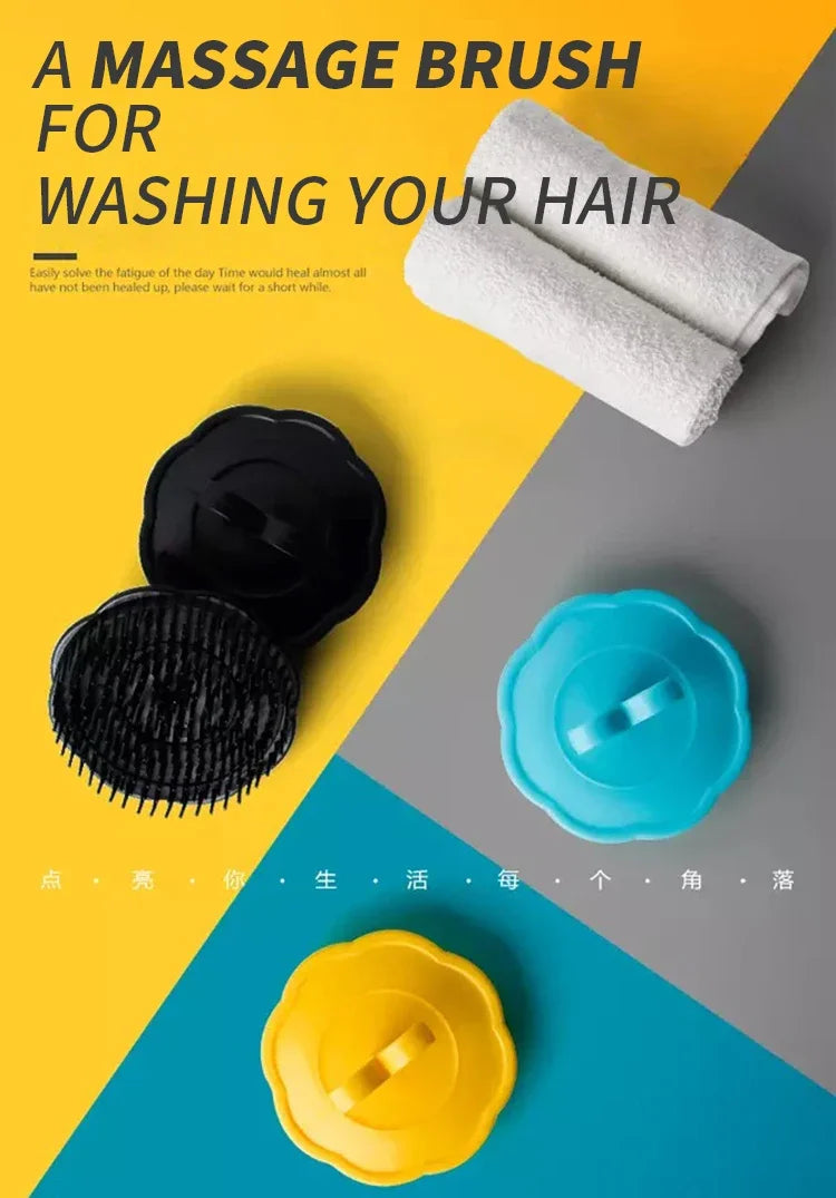 Head Massage Shampoo Brush Adult Scalp Massage Brush Men and Women Soft Glue Bathroom Shampoo Comb Long Hair Washing Hair Scalp