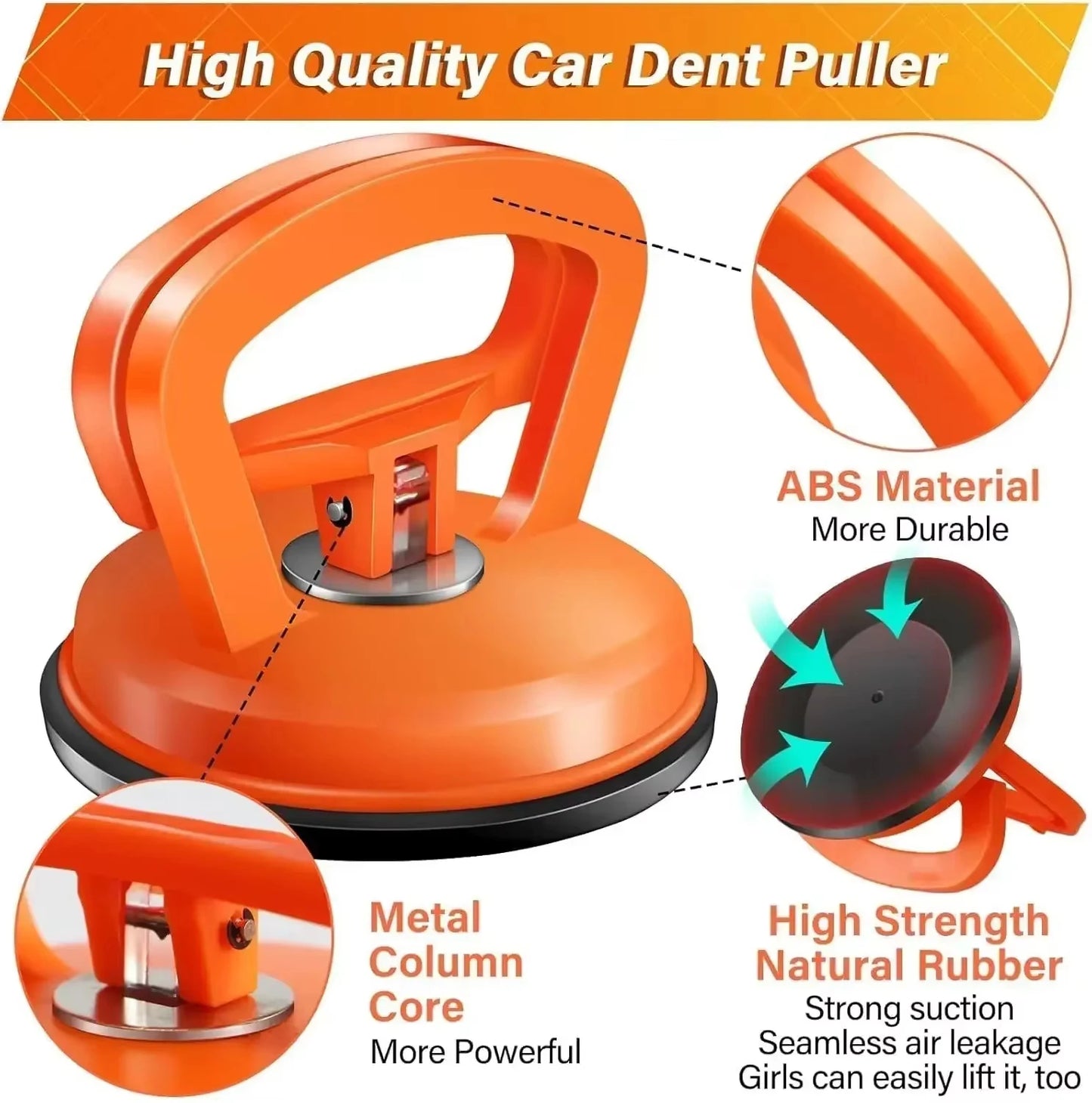 Large Car Dent Fixer Repair Suction Cups Body Repair Puller Car Dent Extractor Orange Suction Cup Repair Tools