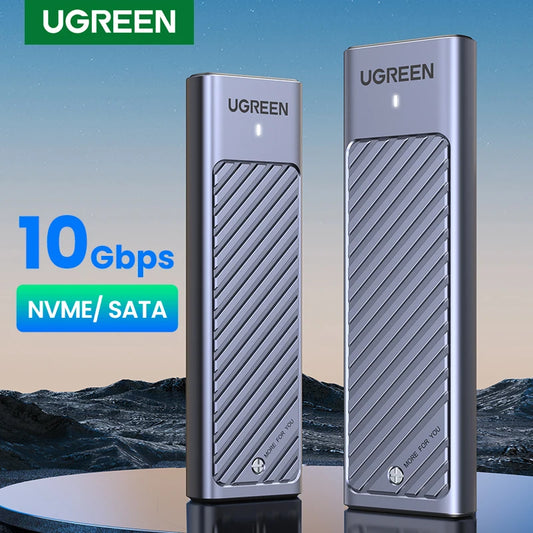 UGREEN M2 SSD Case M.2 NVMe SATA SSD Enclosure Adapter 10Gbps USB 3.2 Gen2 USB C External Enclosure Supports M and B &M Keys