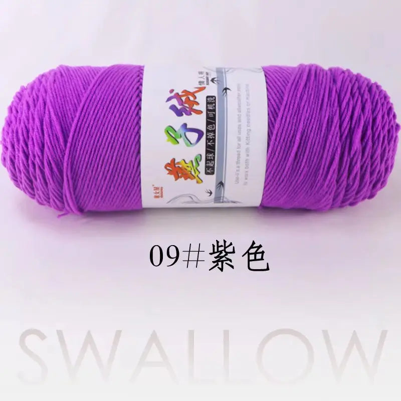 1Pc 200g Milk Cotton yarn for hand knitting Acrylic Crocheting Thread Yarn Crochet Doll sweater bag blanket slipper