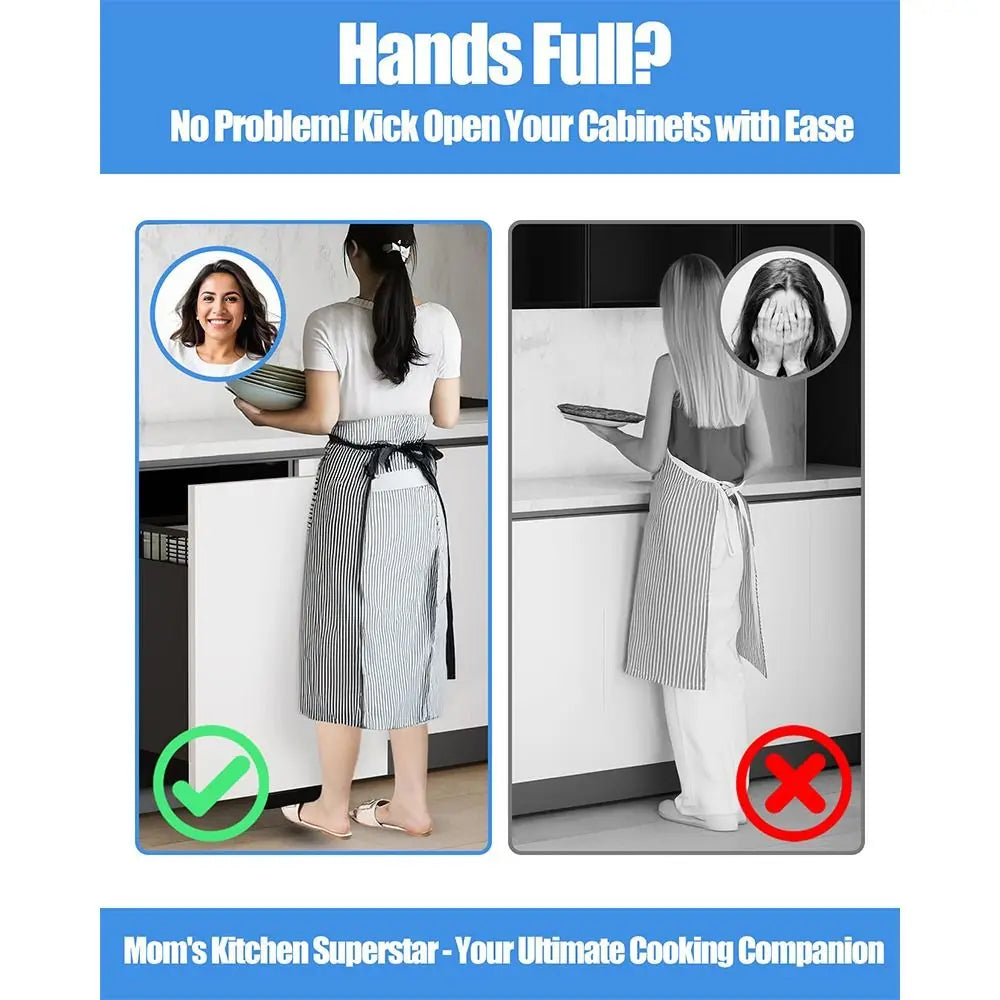 Practical Free Design Cabinet Foot Pull Bracket Carbon Steel Trash Cabinet Foot Pull Touchless Hands Trash Drawer Home Hardware