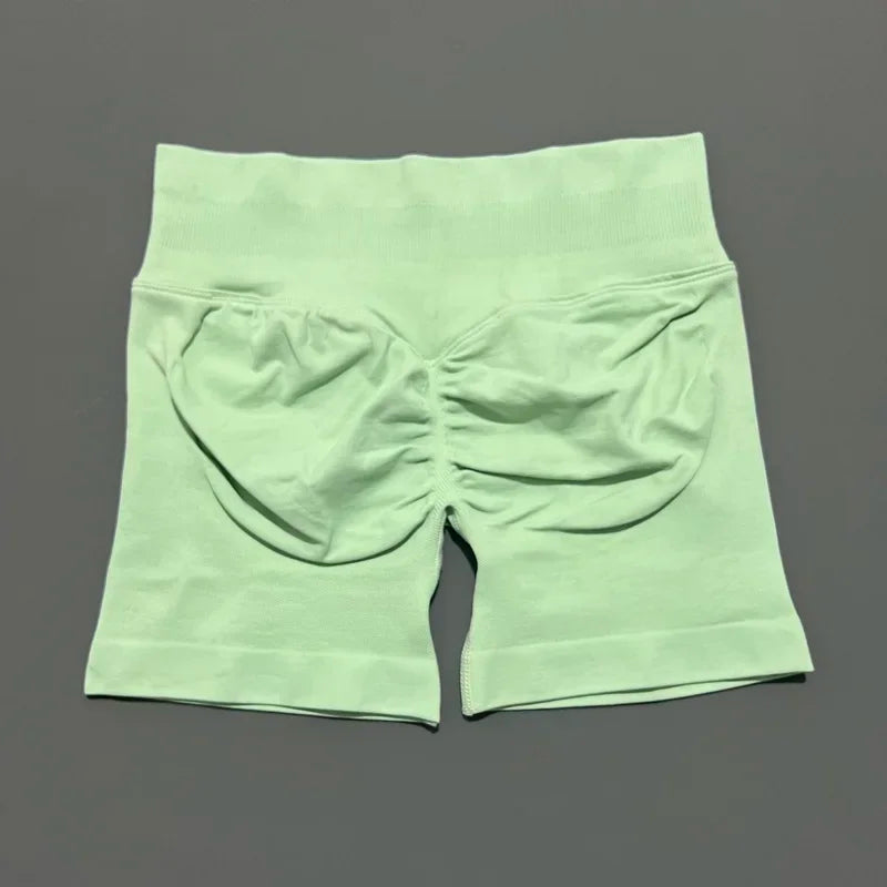 Yoga Sports Shorts Women's Tight Cycling Pants Summer Nude Waist Peach Lifting Buttocks Quick Drying Yoga Pants 100% Return Rate