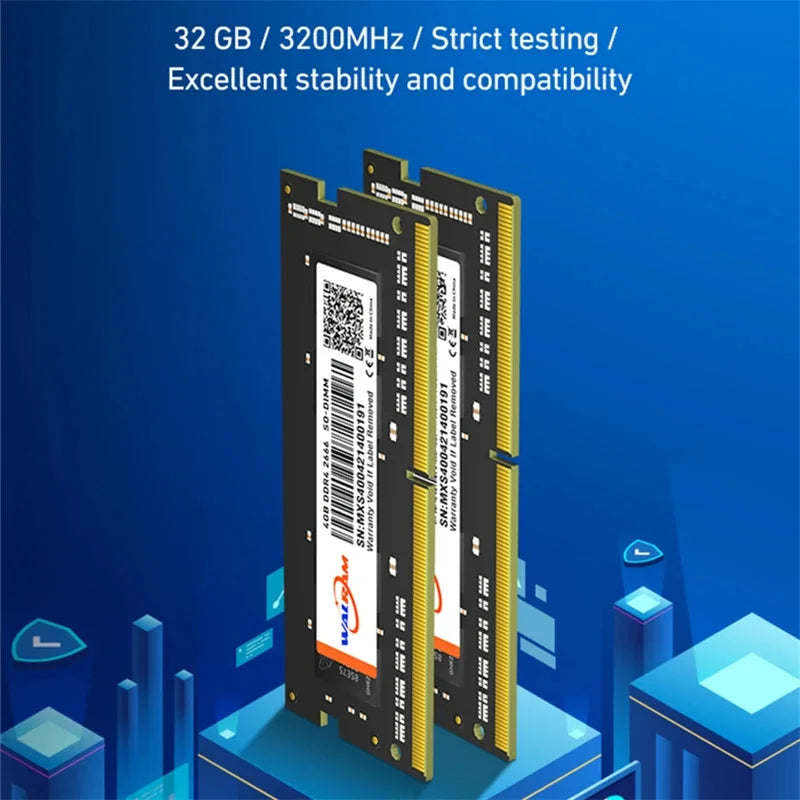 WALRAM Memoria Ram Notebook DDR4 DDR3L 16GB 8GB 4GB 32GB 3200 2666 2400 1600 1333 Sodimm Laptop Memory Ram DDR3L DDR4