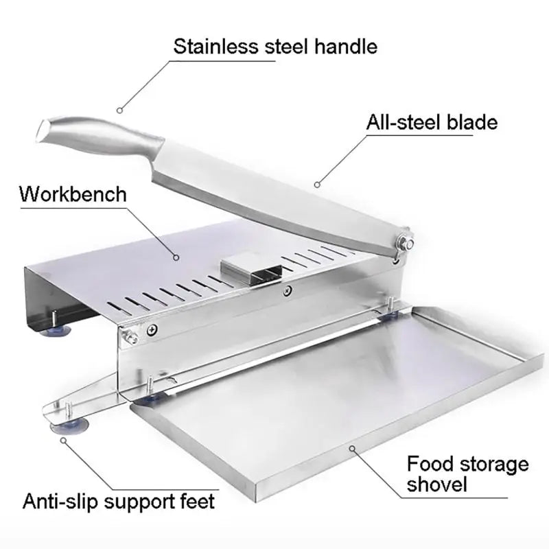 Stainless Steel Meat Slicer Meat Slicer Bone Cutting Machine Minced Lamb Bone Meat Cutter Chicken Duck Fish Ribs Lamb Cutting