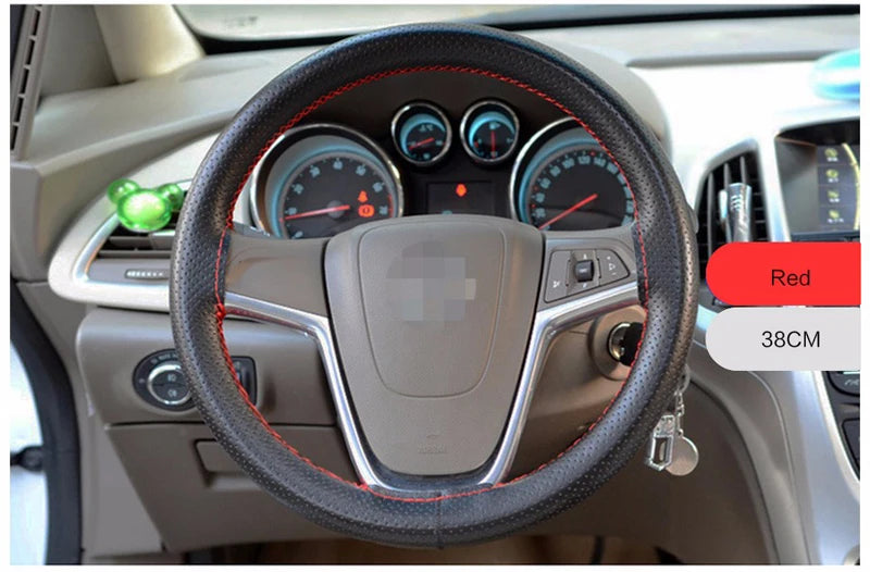 Car Steering Wheel Braid Cover Leather Car Covers for lancer nissan march versa gol volkswagen vectra i30 ix25 fiat 500 punto c4
