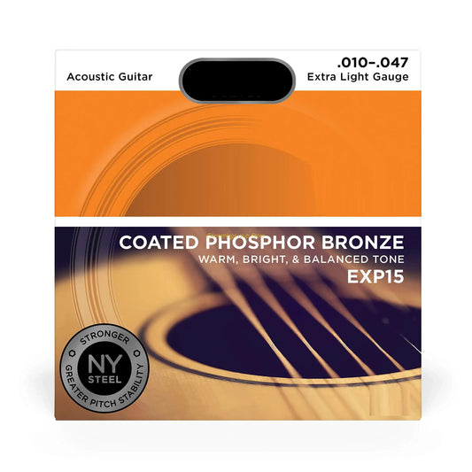 EXP15 Music Accessories Coated Phosphor Bronze Extra Light Guitar Strings 10-47 For 6 String Acoustic Guitar Music Lovers Choice