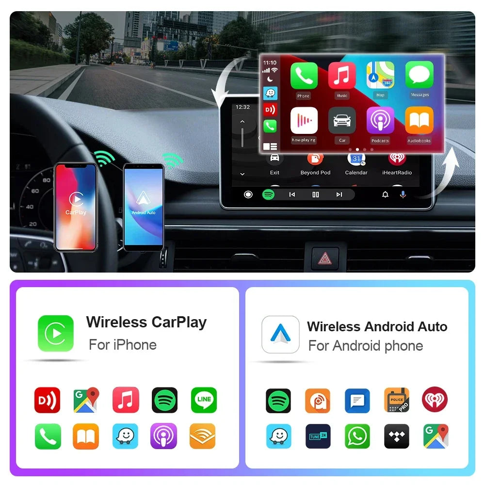 Mini CarPlay Box For Audi Mercedes Volvo Volkswagen Support Bluetooth Wireless Android Auto Connection Charging Siri IOS15