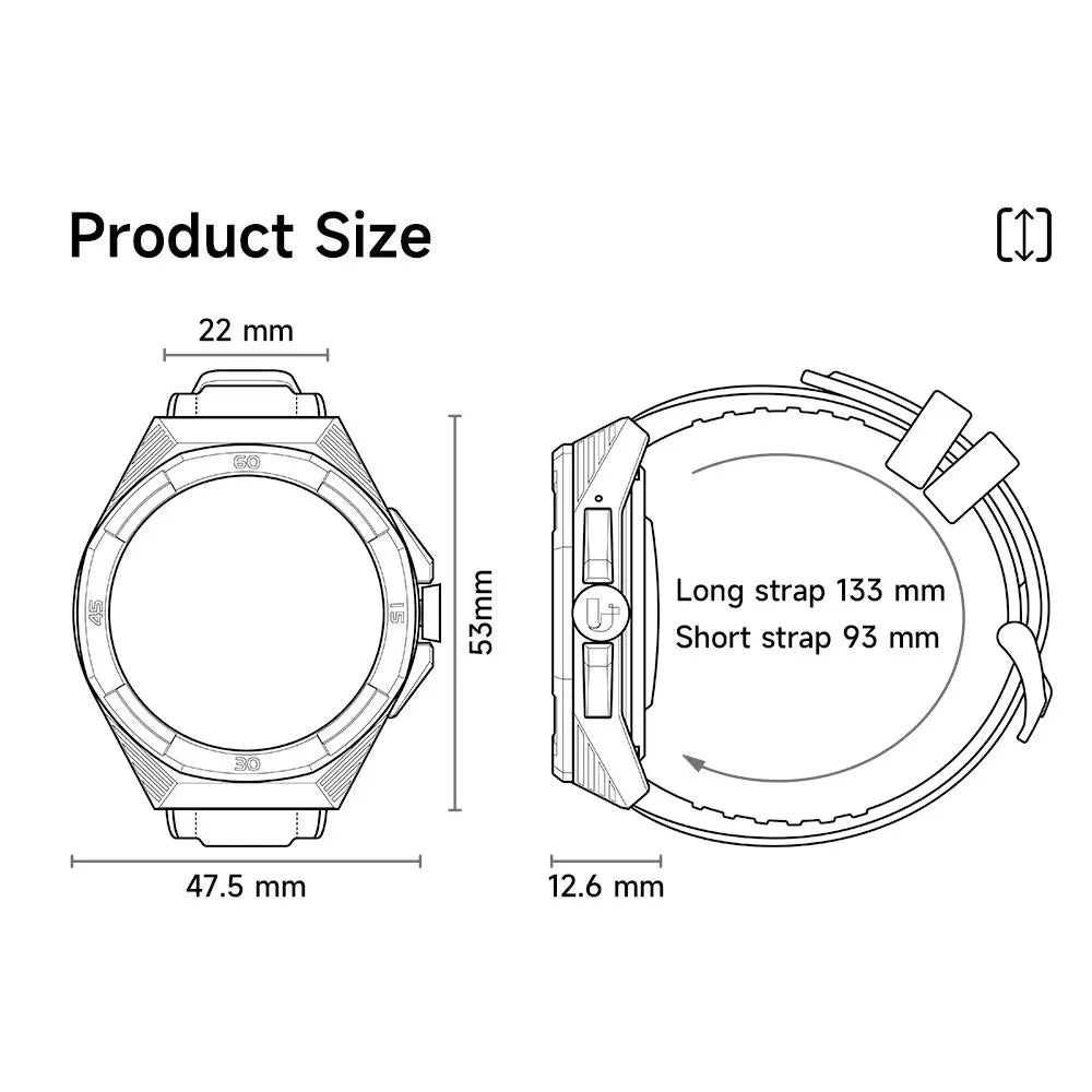 LOKMAT COMET 2 PRO Smart Watch Bluetooth Calls Watch Waterproof Fitness Tracker Heart Rate Message Push Smartwatches for Phone