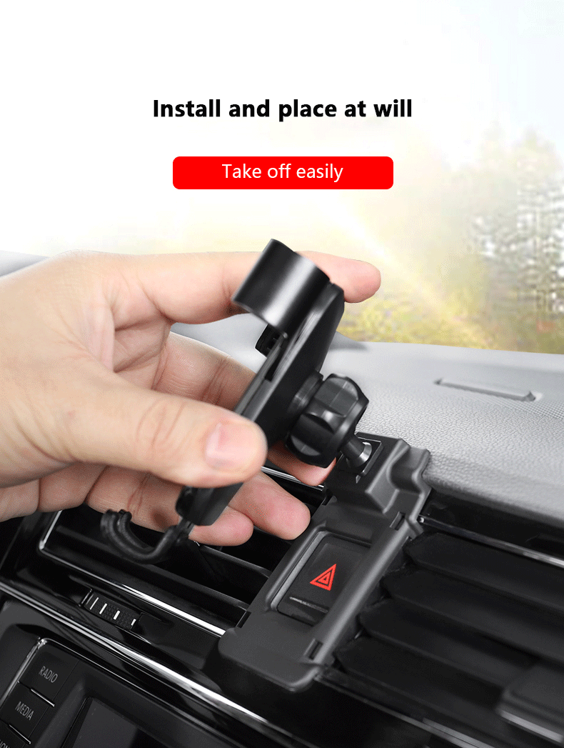 For Car Cell Phone Holder Air Vent Mount GPS Gravity Navigation Accessories for Volkswagen Touran 2004 to 2022 YEAR