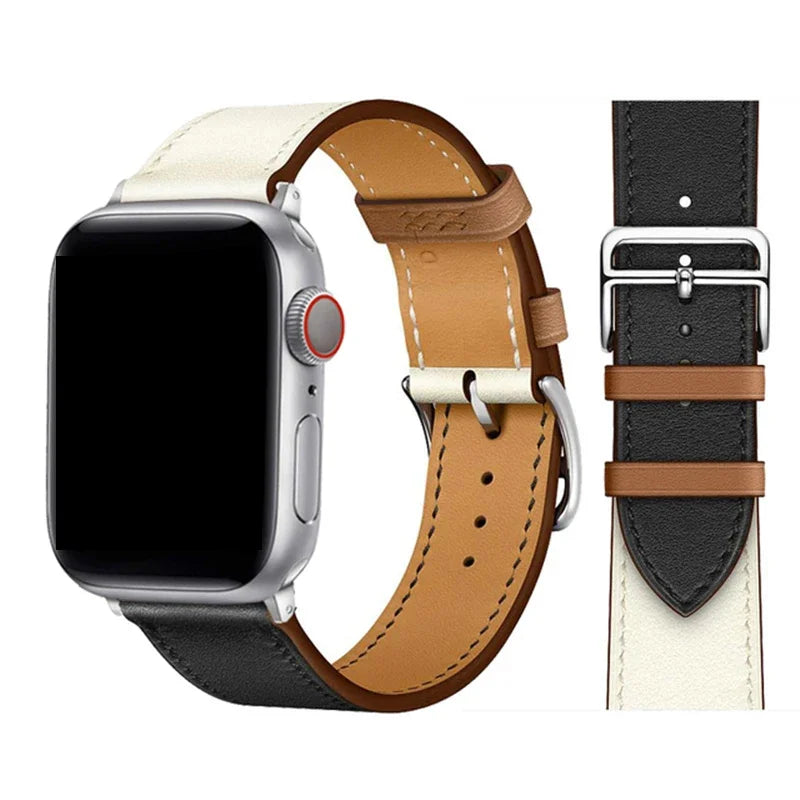 Leather Loop Band for Apple Watch Ultra 49mm 45mm 40mm Sport Strap Wristband Bracelet for IWatch Series 10 9 8 7 6 3se 42mm 46mm