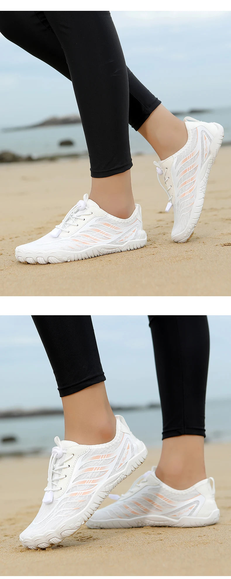 New Arrival Water Shoes Qiuck-Dry Aqua Shoes Men Women Outdoor Beach Swimming Wading Breathable Five-Finger Sneakers Size 36-46