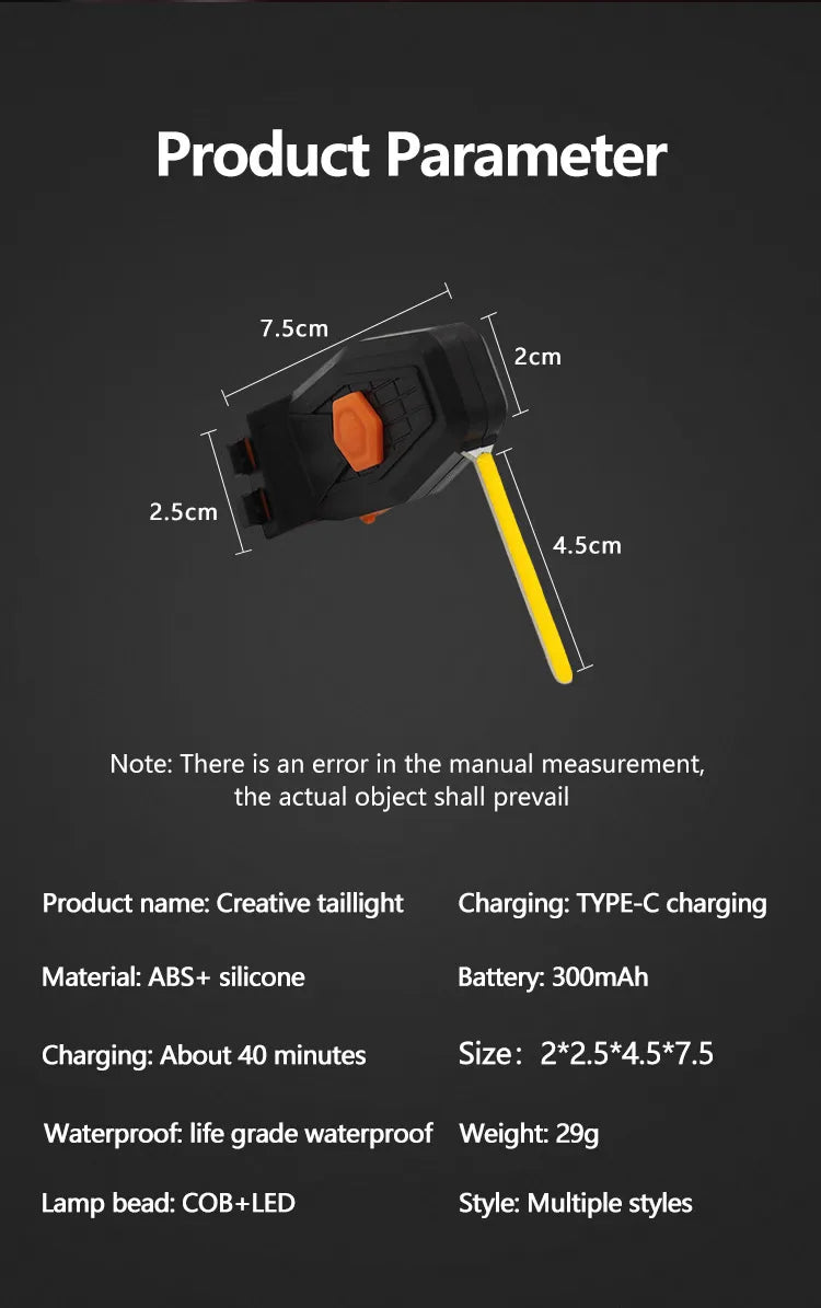 Bicycle Taillight Multi Lighting Modes USB Rechargeable Led Bike Light Flash Tail Rear Lights for Mtb Bike Seatpost