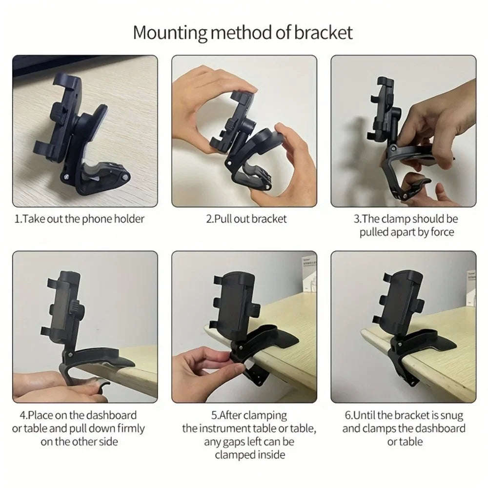 Universal Car Phone Holder Stand Dashboard Car Clip Mount GPS Bracket Car Mobile Phone Support in Car For iPhone Samsung Xiaomi