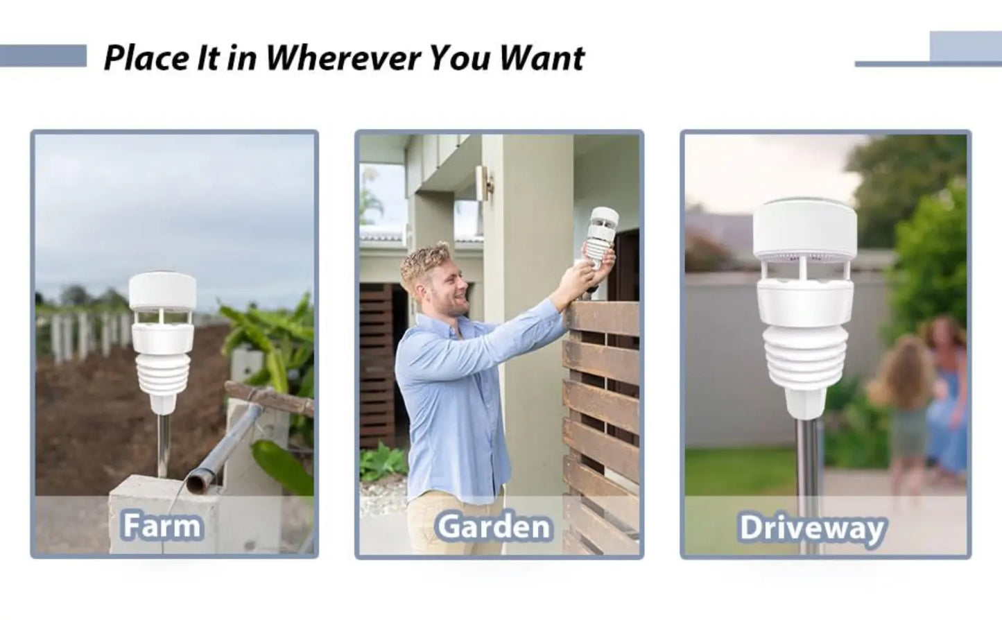 Ecowitt GW2001 Wittboy Weather Station, Includes GW2000 Wi-Fi Gateway and WS90 7-in-1 Outdoor Solar Powered Weather Sensor