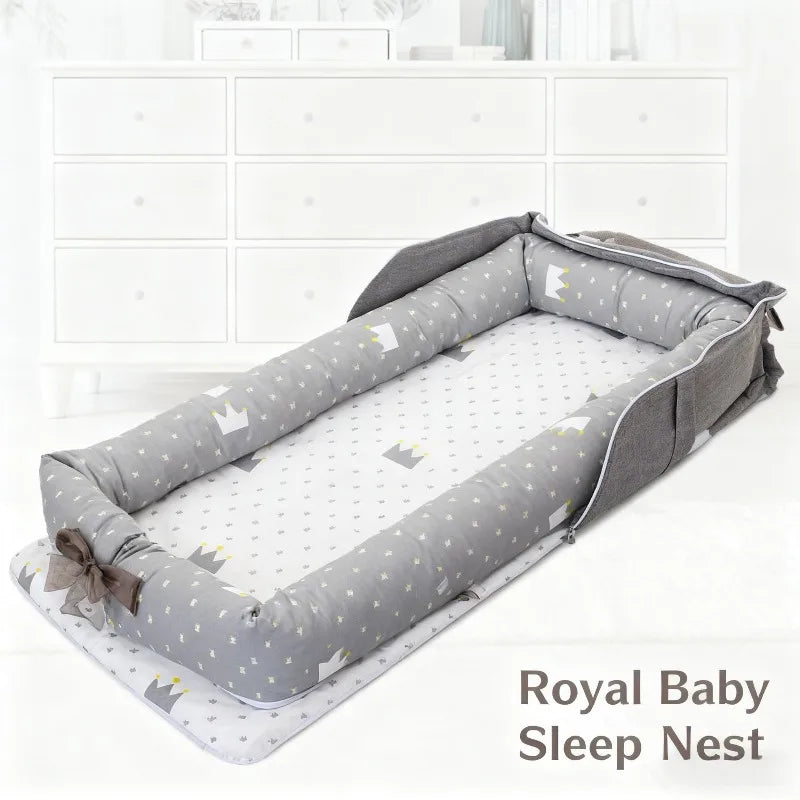 2025 New Portable Baby Shoulder-Strap Bassinet with Detachable Mattress for Travel & Bedside Sleeping