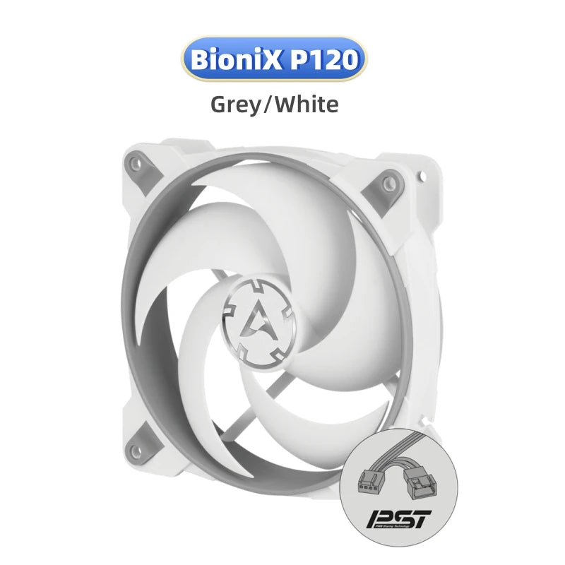 ARCTIC BioniX P120 120mm Gaming Case Fan with PWM Sharing Technology (PST), Pressure-optimised, Quiet Motor, Speed：200-2100 RPM