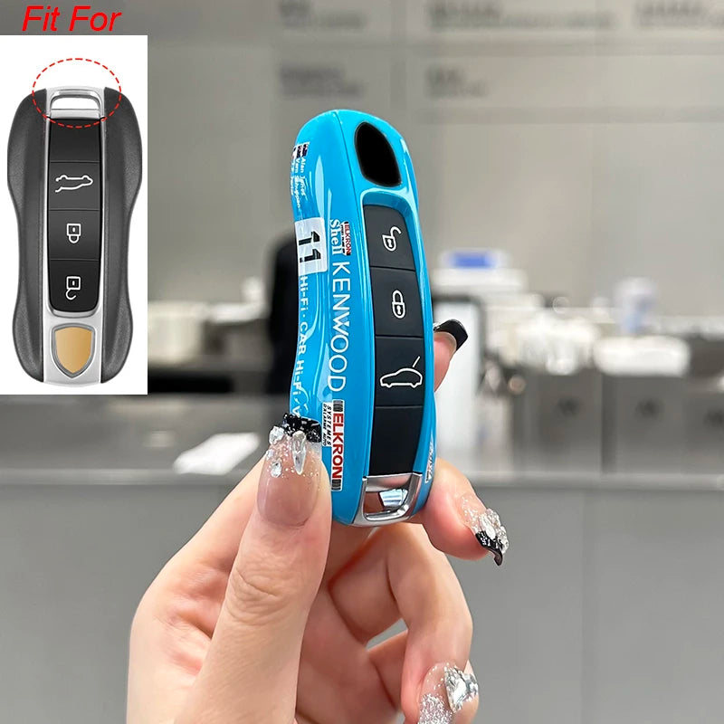 For Porsche Cayenne 718 MACAN Panamera 911 Macan Boxster Cayman Remote Multiple Painting Car Key Case Replace Cover Accessories