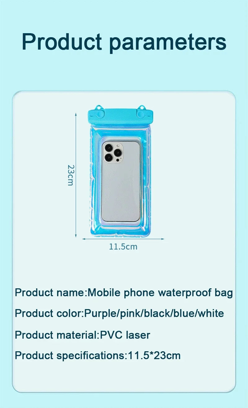 Swimming Bags Waterproof Phone Case For iPhone 15 14 13 12 11 Pro Max X Xiaomi 13 Samsung S23 Universal Waterproof Bag