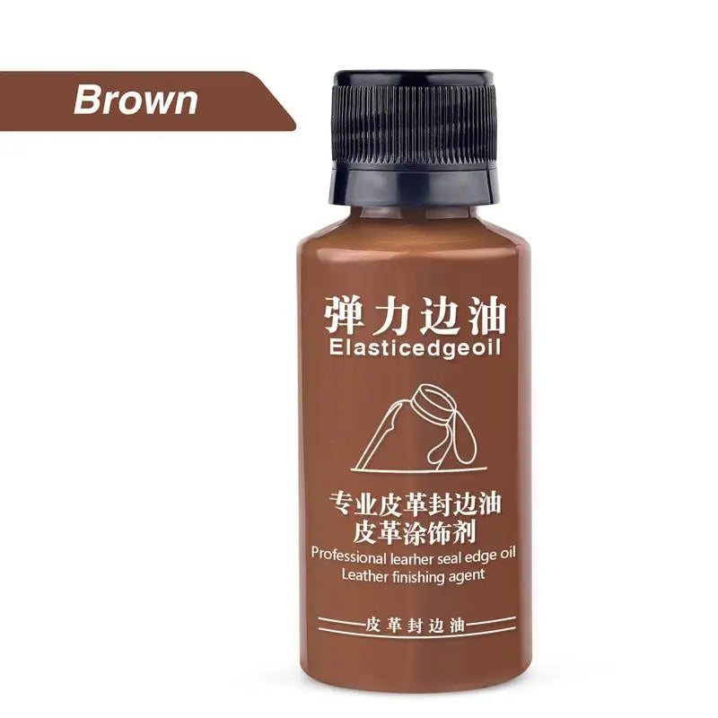30ml Stretch Matte Elastic Edge Sealing Oil Leather Dye Coloring Coats Edges Repair Wrap Liquid DIY Leather Craft Paint Pigment