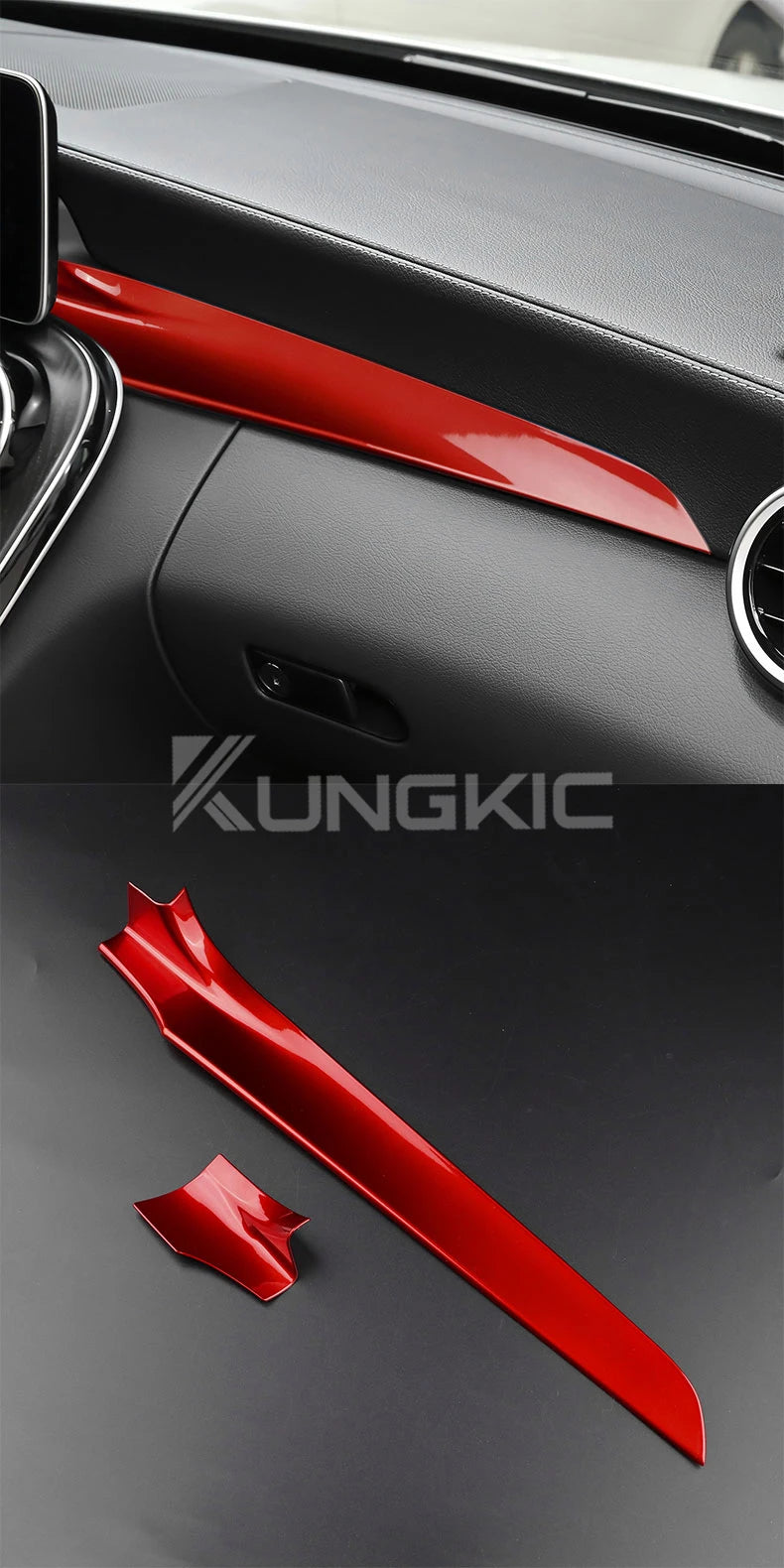 For Mercedes Benz C Class W205 C180 C200 GLC X253 2015 2016 2021 LHD RHD Carbon Fiber ABS Center Console Dashboard Trim Cover