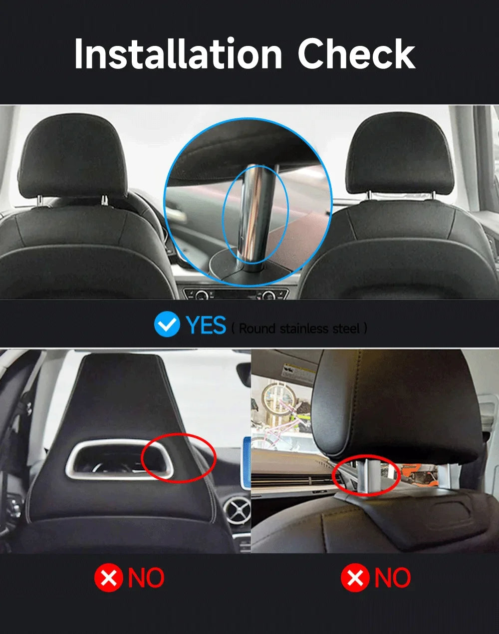 10.1" HD 1280*800 Android 13 Car Headrest Monitor Tablet For Back Seat Multimedia Apple Carplay Ambient Lights BT SD HDMI-Input