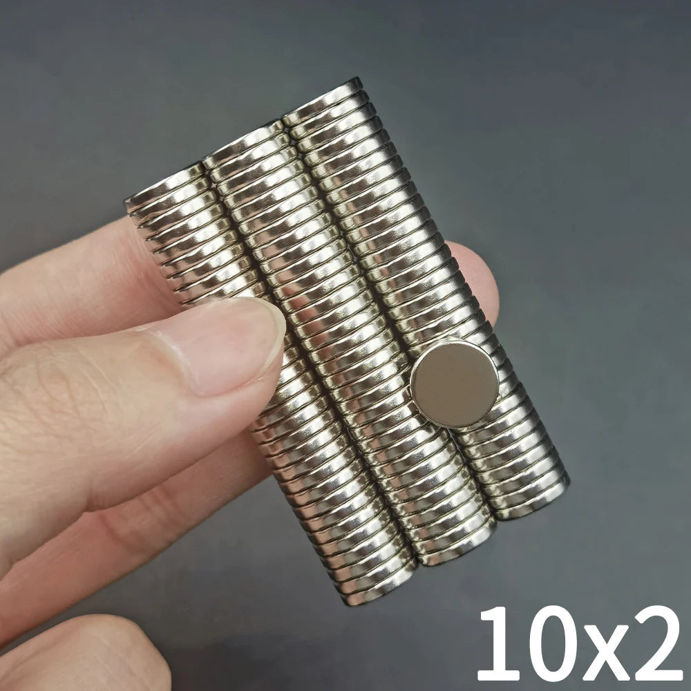 10-1000Pcs 10x2 Neodymium Magnet 10mm x 2mm NdFeB Round Super Powerful Strong Permanent Magnetic imanes Disc for fridge 10x2mm