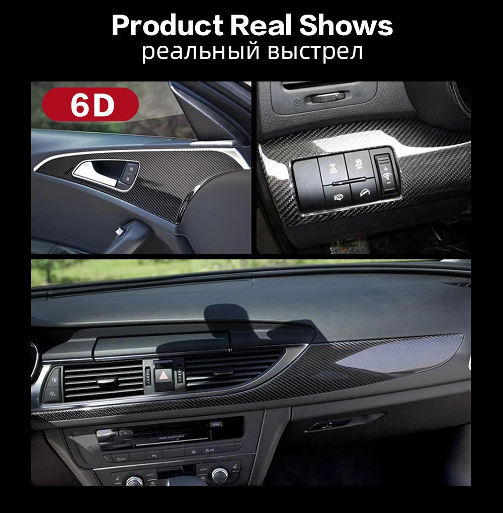 3D Carbon Fiber Vinyl Wrap Film Glossy Black Matte Black Self Adhesive Vinyl Car Wrap Foil Sticker Console Computer Laptop Skin