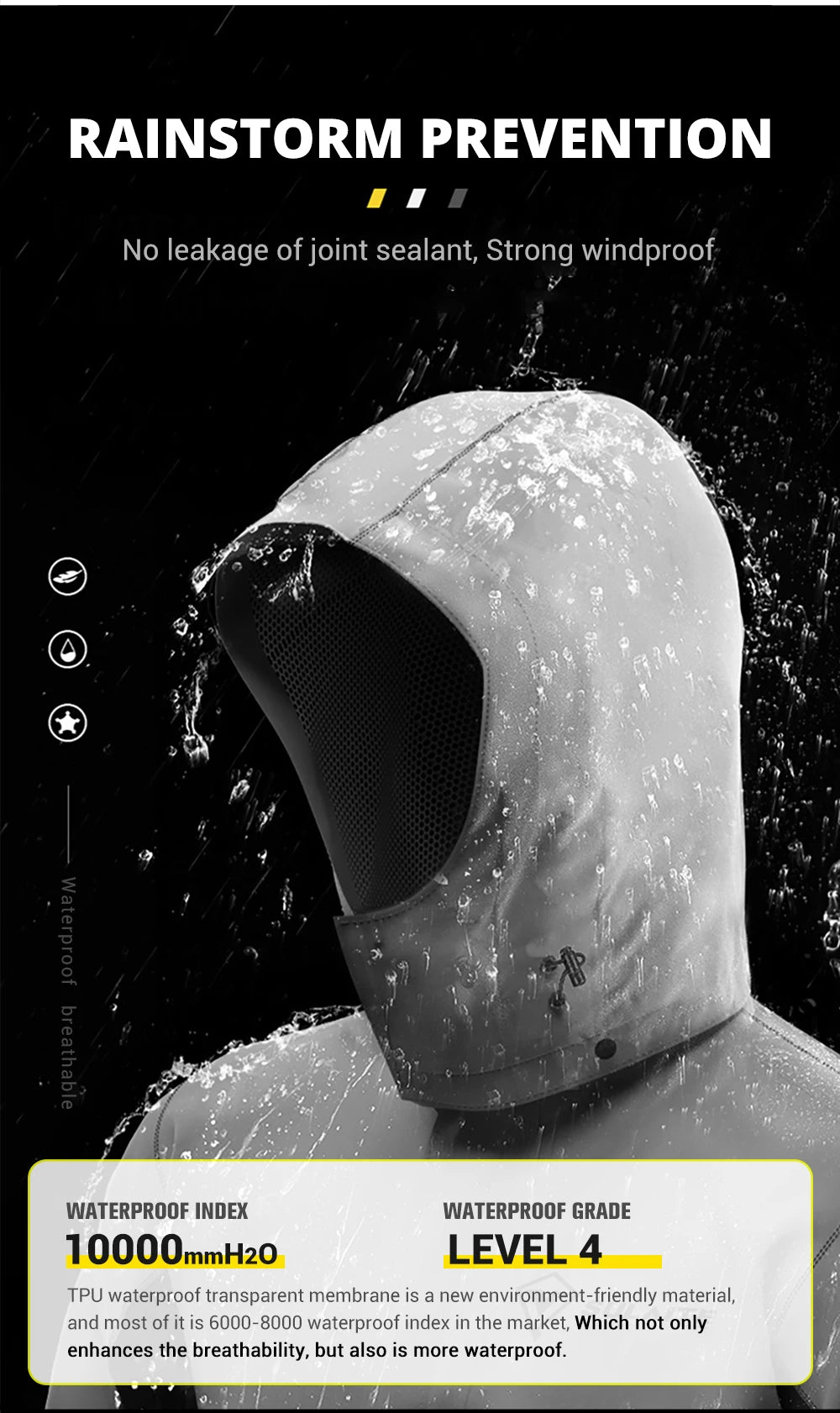 Motorcycle Raincoat Suit Rainstorm Prevention Jacket Pants Camping Hiking Fishing Raincoat Moto Raincoat Motorcyclist Rider Rain