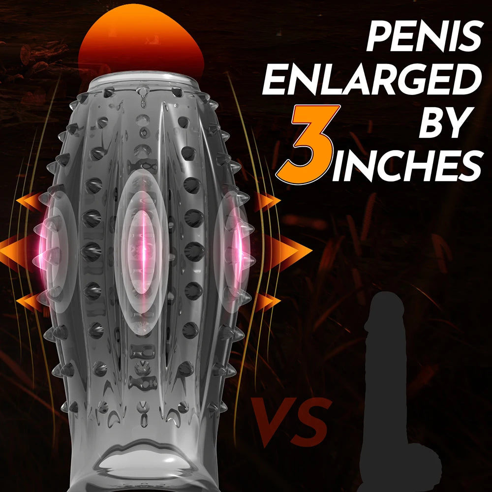Cock Ring For Men Spike Cock Sex toys For Men Penian Rings Adult Supplies Delayed Ejaculation Linen Nozzle Sleeve For Penis