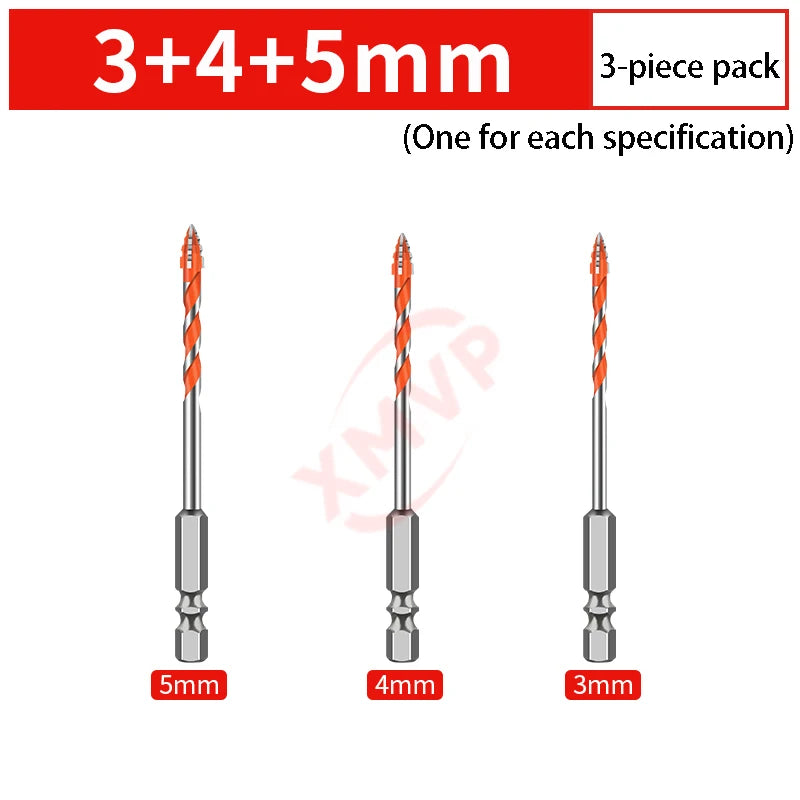 Four-edge serrated drill, eccentric drill bit, high-hardness tile and concrete drilling Super hard electric drill dry drilling