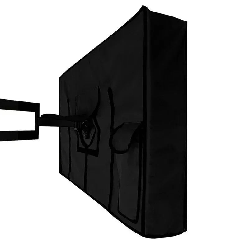 Outdoor TV Screen Dust Cover Black LCD Television Set Water Dust Resistant Protect Bag 24" 38" 42" 48" 52" 65inch