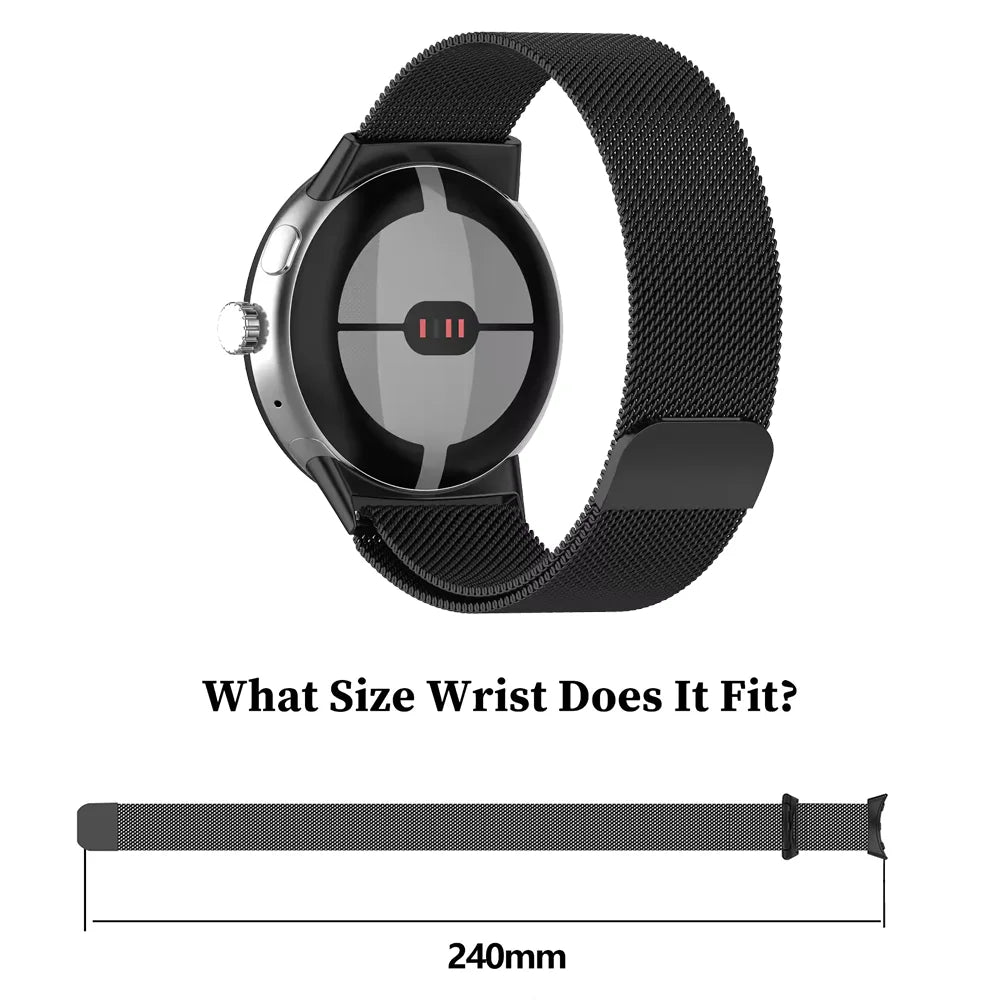 Milanese Watch for Google Pixel Watch 4 3 45mm 41mm Strap Metal Stainless Steel Magnetic Buckle Bracelet for Pixel Watch 2 Band