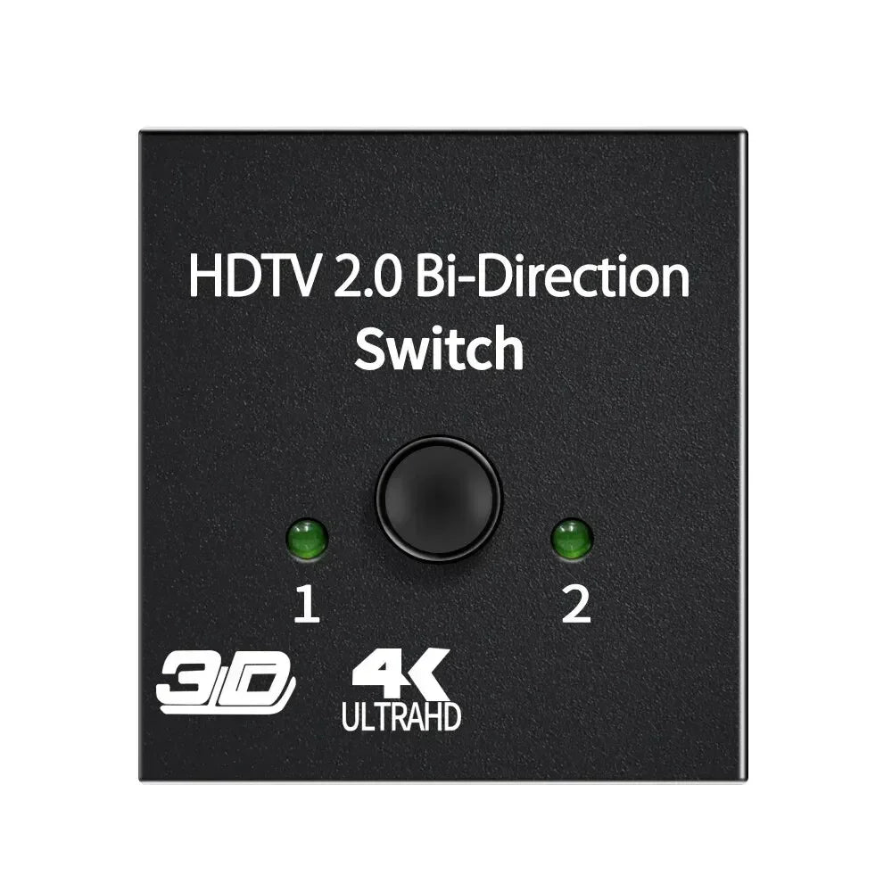 4K Switch KVM Bi-Direction 1x2/2x1 HDMI-compatible Switch 2 In1 Out for TV Box PS4/3 Switcher Adapter HDMI-Compatible Splitter