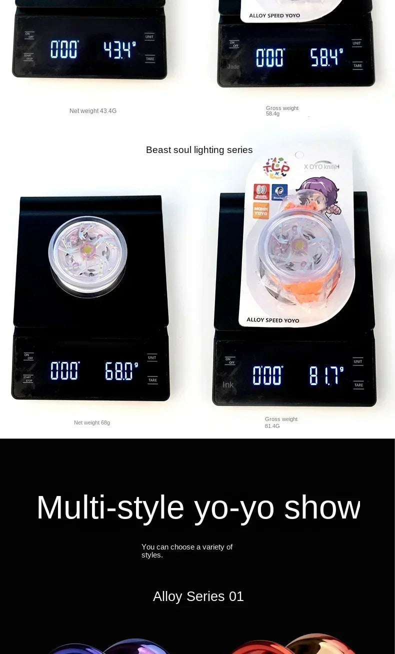 Professional Aluminum Metal Yoyo for Kids and Beginners. Metal Yo YOS for Kids and Adults with Yo Yo Accessories