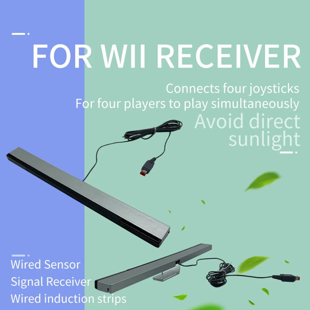 Wired Motion Sensor Receiver with Extension Cord Wired Infrared Ray Sensor Bar USB Plug Wired Motion Sensor Bar for Nintendo Wii