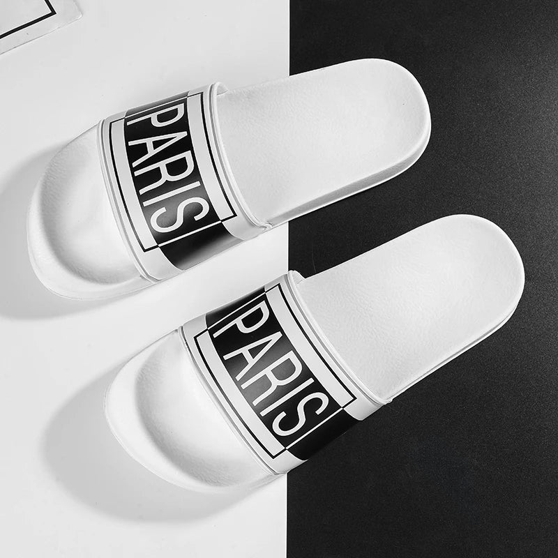 Summer Men Slippers Fashion Slides Street Outdoor Clogs Quick Dry Beach Sandals Flip Flops Casual Indoor Home Shoes Couple 36-46
