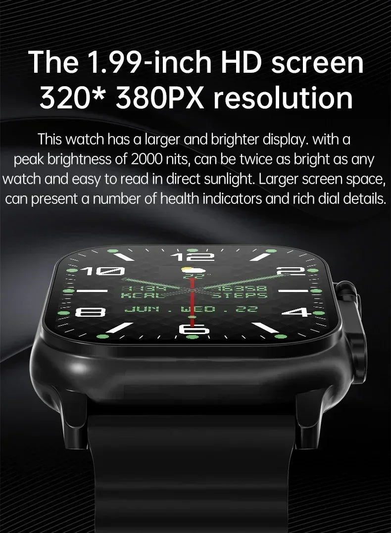 New Watch T900 U2 Smart Watch 49mm 2024 New NFC Men Women GPS Track Bluetooth Call BT Music Games Wireless Charging Smartwatch