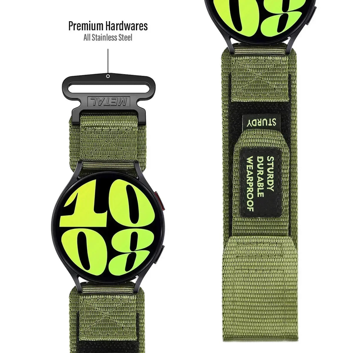 20 22mm Universal Nylon Strap for Samsung Galaxy Watch 7 6 4 5Pro/6Classic/Active2 Quick Fit Sport Bracelet for Huawei GT4 Band