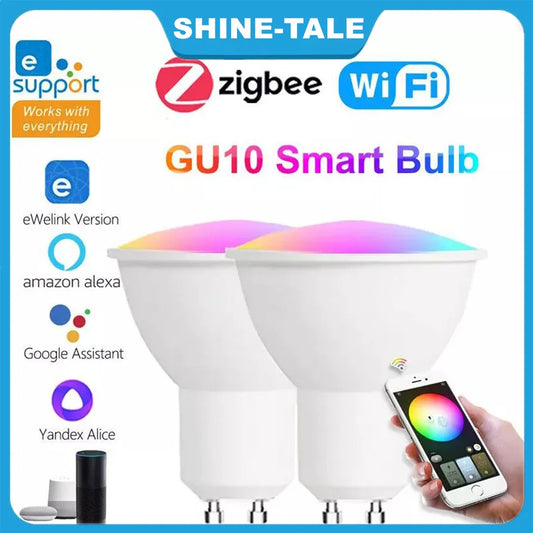 EWelink Smart Led Bulb Light GU10 Wifi/Zigbee Spotlight Lamps RGB CW WW APP Control Google Home Alice Yandex for Room Home Decor