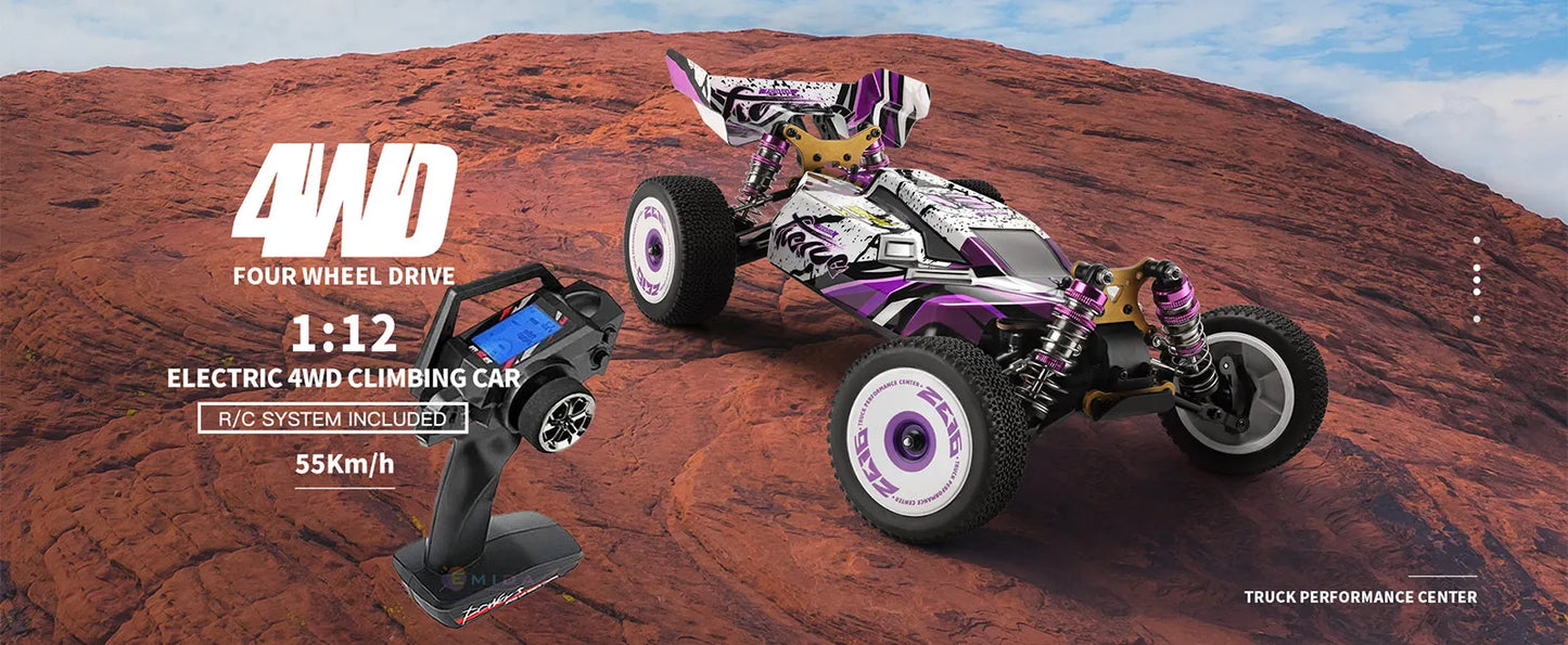 WLtoys 124019 1:12 4WD 55Km/H RC Racing Car Remote Control High Speed Off-Road Drift Shock Absorption Adults Boys Toys Kids Gift